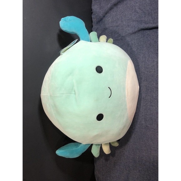 NWT Alex Xandra 14” Squishmallow Blue with Green Crab white belly Kellytoy - Picture 8 of 8